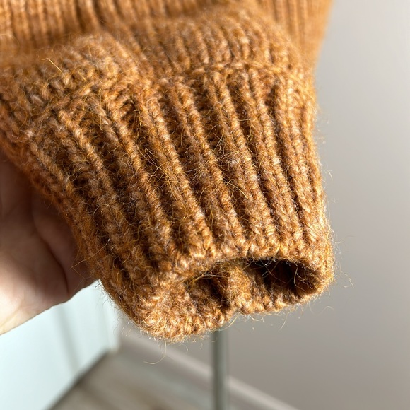 & other stories zip cardigan brown chunky size US small - Picture 9 of 16